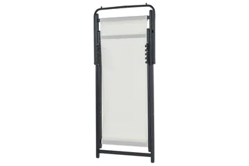 Sammenleggbar dekkstol Locri II - Beige, svart - Hagemøbler & utemiljø - Stoler & Lenestoler - Solstoler