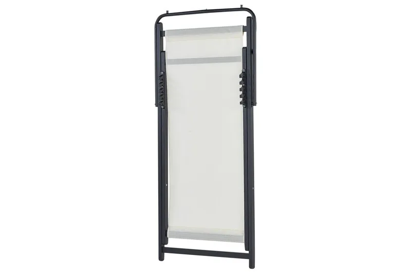 Sammenleggbar dekkstol Locri II - Beige, svart - Hagemøbler & utemiljø - Stoler & Lenestoler - Solstoler