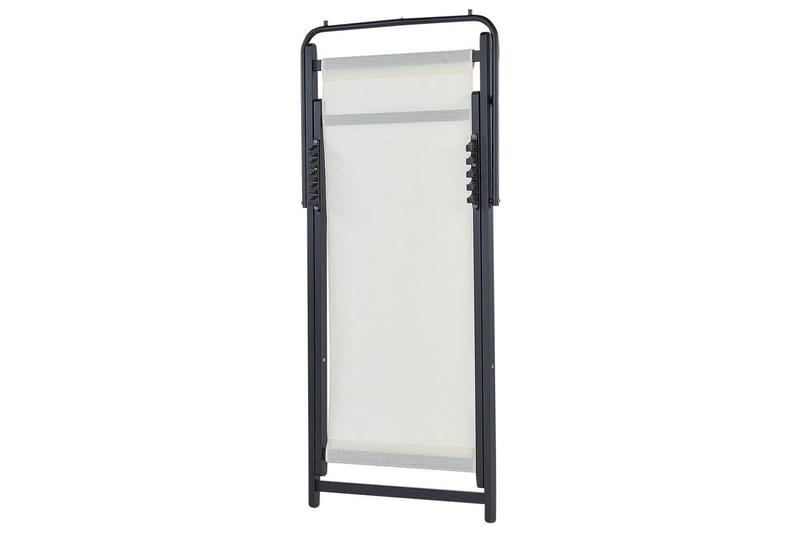 Sammenleggbar dekkstol Locri II - Beige, svart - Hagemøbler & utemiljø - Stoler & Lenestoler - Solstoler