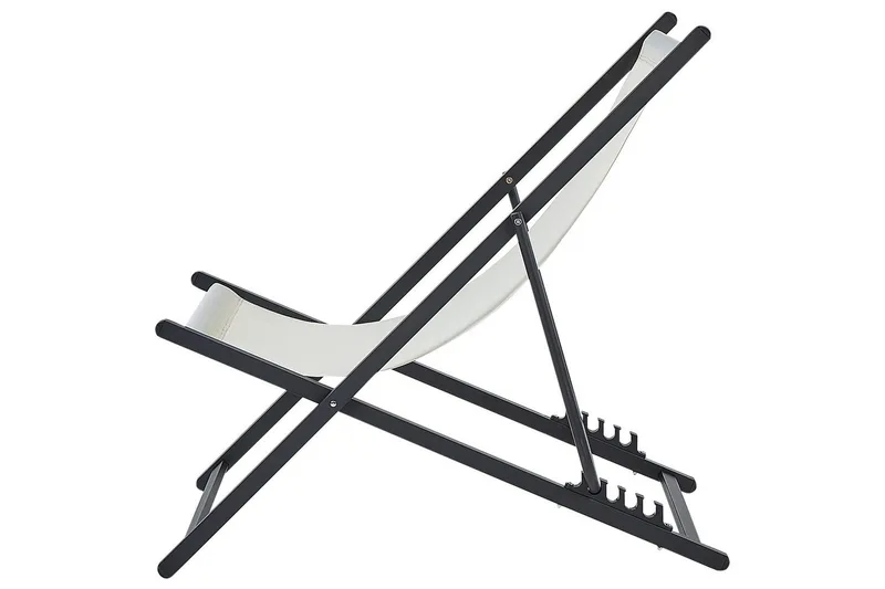 Sammenleggbar dekkstol Locri II - Beige, svart - Hagemøbler & utemiljø - Stoler & Lenestoler - Solstoler