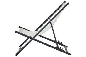 Sammenleggbar dekkstol Locri II - Beige, svart - Hagemøbler & utemiljø - Stoler & Lenestoler - Solstoler