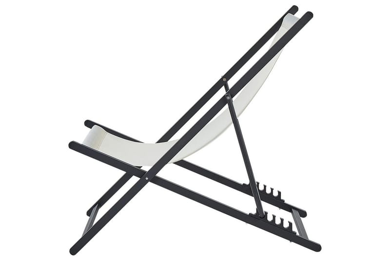 Sammenleggbar dekkstol Locri II - Beige, svart - Hagemøbler & utemiljø - Stoler & Lenestoler - Solstoler