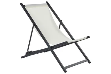 Sammenleggbar dekkstol Locri II - Beige, svart - Hagemøbler & utemiljø - Stoler & Lenestoler - Solstoler