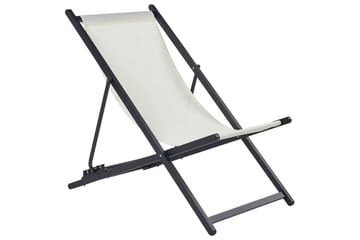 Sammenleggbar dekkstol Locri II - Beige, svart - Hagemøbler & utemiljø - Stoler & Lenestoler - Solstoler
