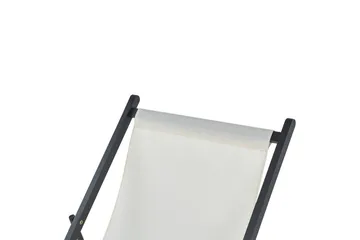 Sammenleggbar dekkstol Locri II - Beige, svart - Hagemøbler & utemiljø - Stoler & Lenestoler - Solstoler