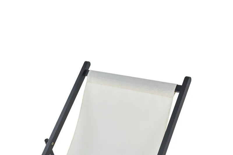 Sammenleggbar dekkstol Locri II - Beige, svart - Hagemøbler & utemiljø - Stoler & Lenestoler - Solstoler