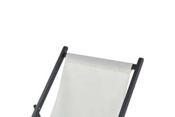 Sammenleggbar dekkstol Locri II - Beige, svart - Hagemøbler & utemiljø - Stoler & Lenestoler - Solstoler