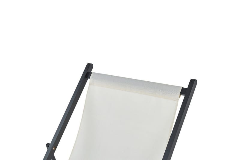 Sammenleggbar dekkstol Locri II - Beige, svart - Hagemøbler & utemiljø - Stoler & Lenestoler - Solstoler