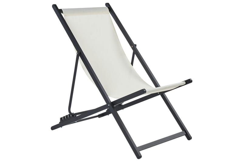 Sammenleggbar dekkstol Locri II - Beige, svart - Hagemøbler & utemiljø - Stoler & Lenestoler - Solstoler