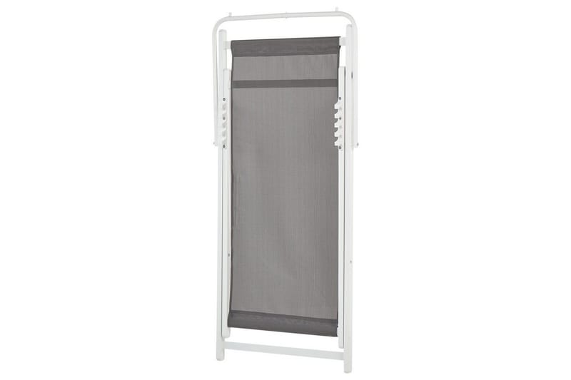 Sammenleggbar dekkstol Locri II - Grå, hvit - Hagemøbler & utemiljø - Stoler & Lenestoler - Solstoler