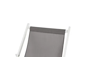 Sammenleggbar dekkstol Locri II - Grå, hvit - Hagemøbler & utemiljø - Stoler & Lenestoler - Solstoler