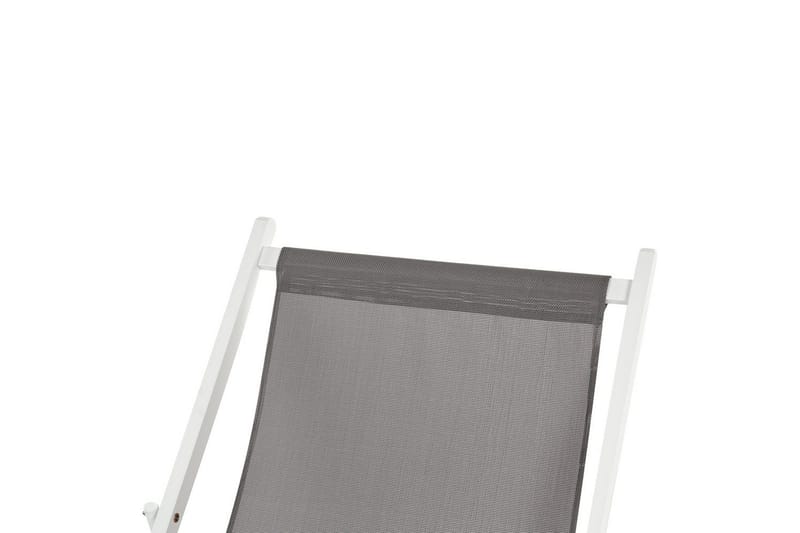 Sammenleggbar dekkstol Locri II - Grå, hvit - Hagemøbler & utemiljø - Stoler & Lenestoler - Solstoler