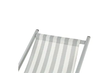 Sammenleggbar dekkstol Locri II - Hvit, Grå - Hagemøbler & utemiljø - Stoler & Lenestoler - Solstoler