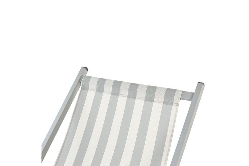 Sammenleggbar dekkstol Locri II - Hvit, Grå - Hagemøbler & utemiljø - Stoler & Lenestoler - Solstoler