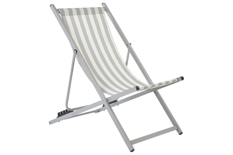 Sammenleggbar dekkstol Locri II, Hvit, Grå