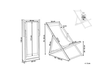 Sammenleggbar dekkstol Locri II - Rød - Hagemøbler & utemiljø - Stoler & Lenestoler - Solstoler