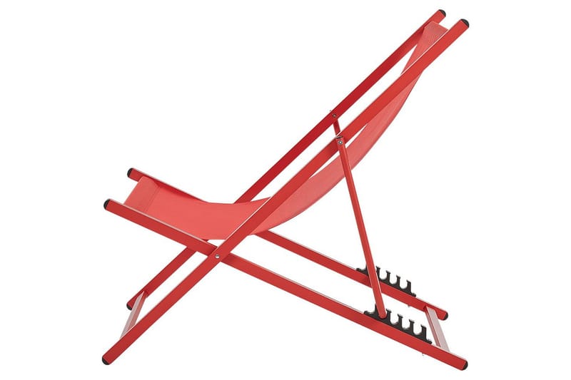 Sammenleggbar dekkstol Locri II - Rød - Hagemøbler & utemiljø - Stoler & Lenestoler - Solstoler