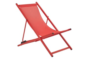 Sammenleggbar dekkstol Locri II - Rød - Hagemøbler & utemiljø - Stoler & Lenestoler - Solstoler