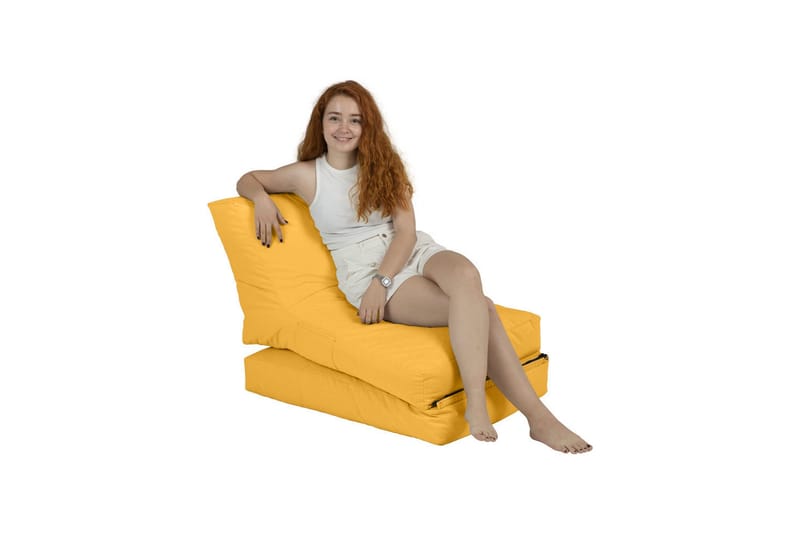 Sittesekk Utendørs Petone 55 cm - Gul - Hagemøbler & utemiljø - Stoler & Lenestoler - Sittesekker ute