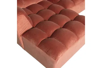 Sjeselong Allure - Vasket fløyelsrosa, Venstre - Møbler - Sofaer - Hjørnesofaer