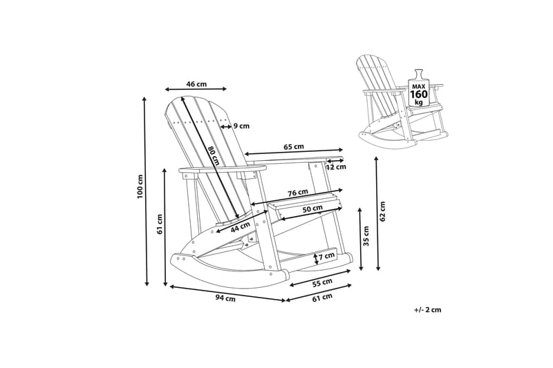 Sjurby Gyngestol utendørs - Grå - Hagemøbler & utemiljø - Stoler & Lenestoler - Gyngestol utendørs