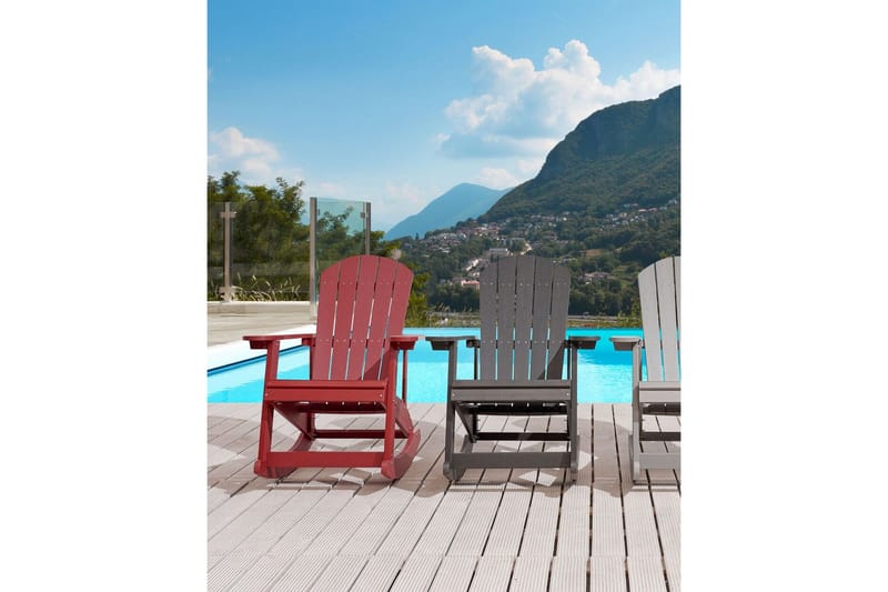 Sjurby Gyngestol utendørs - Rød - Hagemøbler & utemiljø - Stoler & Lenestoler - Gyngestol utendørs