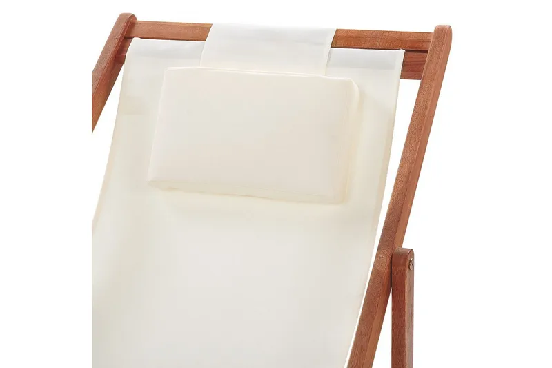 Solseng 2 erstatningstekstiler Avellino - Hvit, mørkt treverk, flerfarget - Hagemøbler & utemiljø - Stoler & Lenestoler - Solstoler