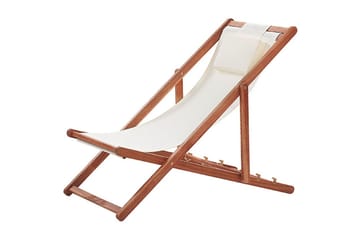 Solseng 2 erstatningstekstiler Avellino - Hvit, mørkt treverk, flerfarget - Hagemøbler & utemiljø - Stoler & Lenestoler - Solstoler