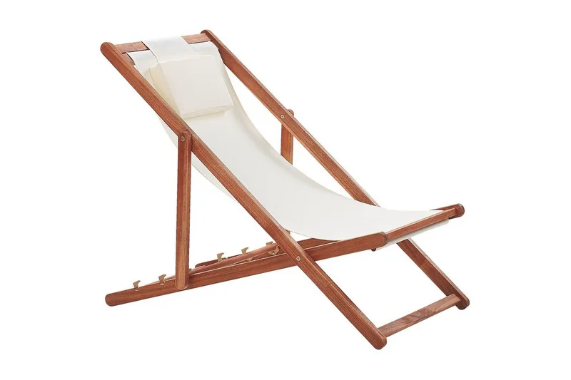 Solseng 2 erstatningstekstiler Avellino - Hvit, mørkt treverk, flerfarget - Hagemøbler & utemiljø - Stoler & Lenestoler - Solstoler