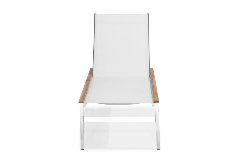 Solseng Båstad - Teak|Børstet Aluminium - Solsenger & solvogner