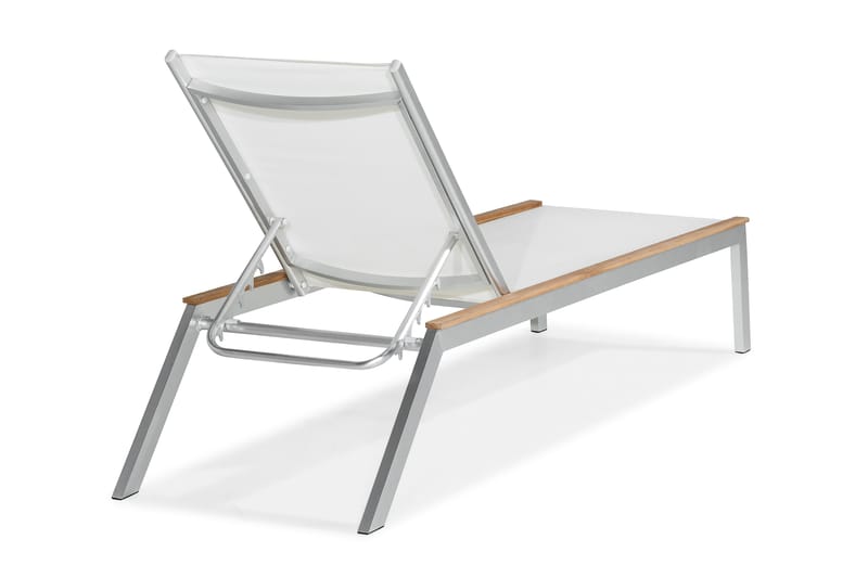 Solseng Båstad - Teak|Børstet Aluminium - Solsenger & solvogner