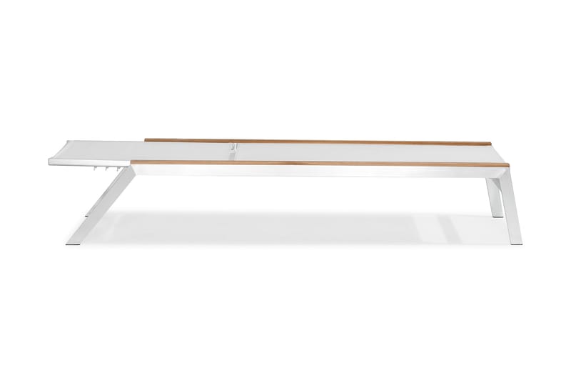 Solseng Båstad - Teak|Børstet Aluminium - Solsenger & solvogner