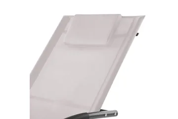 Solseng Carano II - Beige, svart - Hagemøbler & utemiljø - Stoler & Lenestoler - Solsenger & solvogner