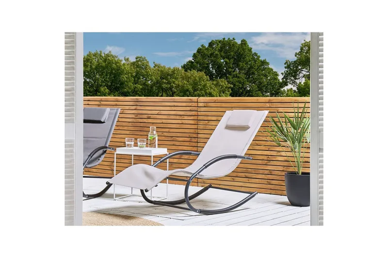 Solseng Carano II - Beige, svart - Hagemøbler & utemiljø - Stoler & Lenestoler - Solsenger & solvogner