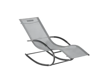 Solseng Carano II - Lys grå, svart - Hagemøbler & utemiljø - Stoler & Lenestoler - Solsenger & solvogner