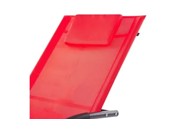 Solseng Carano II - Rød, Svart - Hagemøbler & utemiljø - Stoler & Lenestoler - Solsenger & solvogner