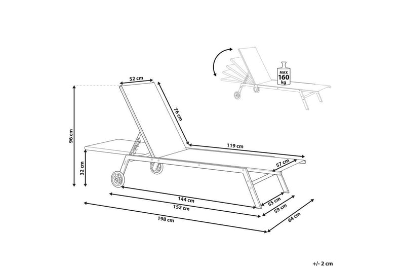 Solseng Levanzo - Hagemøbler & utemiljø - Stoler & Lenestoler - Solsenger & solvogner