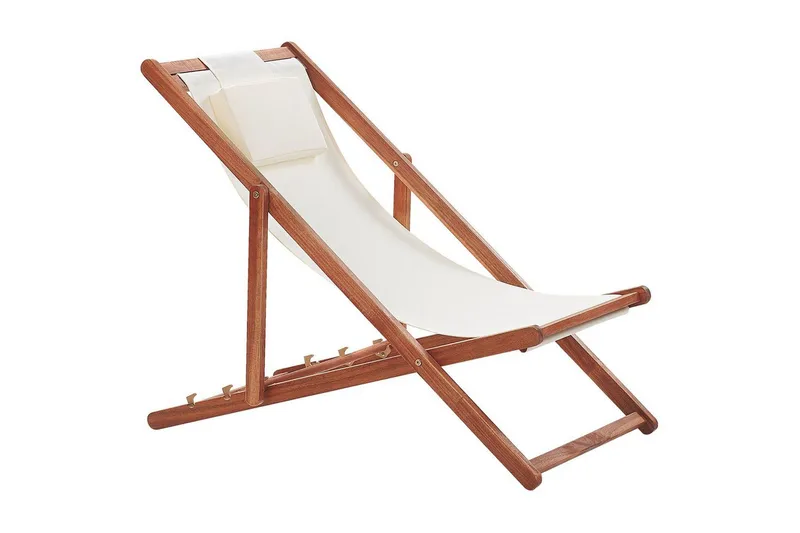 Solseng sett med 2 Avellino - Hvit, mørkt treverk, flerfarget - Hagemøbler & utemiljø - Stoler & Lenestoler - Solstoler