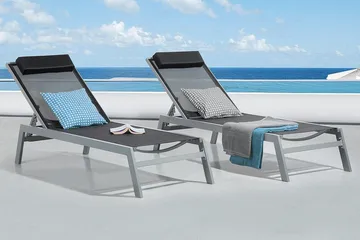 Catania Ii Solseng 66 | 190 cm - Svart - Hagemøbler & utemiljø - Stoler & Lenestoler - Solsenger & solvogner