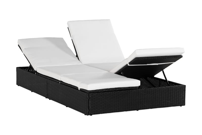 Dobbel Solseng Ochovi Justerbar - Svart/Hvit - Hagemøbler & utemiljø - Stoler & Lenestoler - Solsenger & solvogner