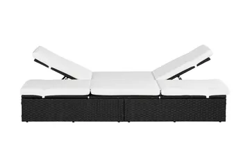 Dobbel Solseng Ochovi Justerbar - Svart/Hvit - Hagemøbler & utemiljø - Stoler & Lenestoler - Solsenger & solvogner