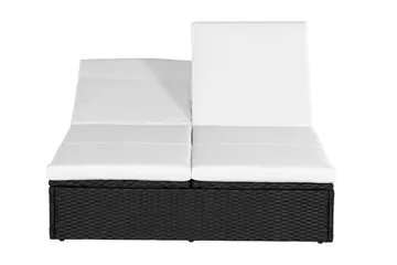 Dobbel Solseng Ochovi Justerbar - Svart/Hvit - Hagemøbler & utemiljø - Stoler & Lenestoler - Solsenger & solvogner