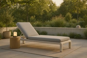 London Solseng - Hvit - Hagemøbler & utemiljø - Stoler & Lenestoler - Solsenger & solvogner