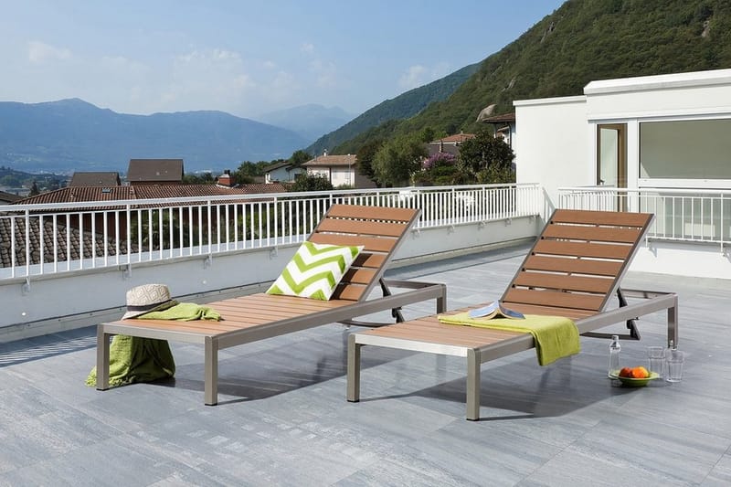 Nardo Solseng 64 | 93 cm - Tre / Natur - Hagemøbler & utemiljø - Stoler & Lenestoler - Solsenger & solvogner