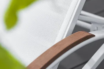 Nydala Solseng - Hvit/Teak - Hagemøbler & utemiljø - Stoler & Lenestoler - Solsenger & solvogner