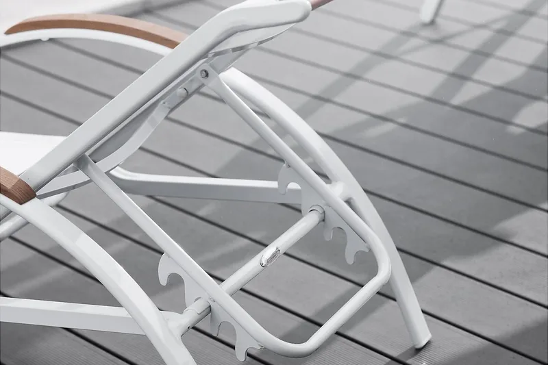 Nydala Solseng - Hvit/Teak - Hagemøbler & utemiljø - Stoler & Lenestoler - Solsenger & solvogner