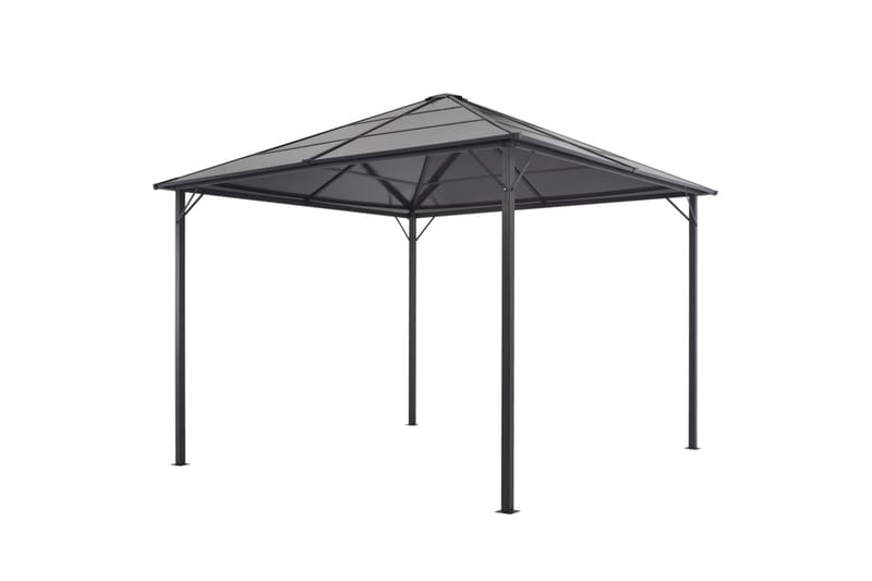 Paviljong med tak aluminium 3x3 m svart - Svart - Solsenger & solvogner
