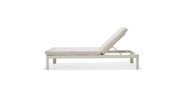 Portals Solseng med Pute 189 cm - Hvit/Tre - Hagemøbler & utemiljø - Stoler & Lenestoler - Solsenger & solvogner