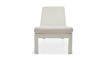 Portals Solseng med Pute 189 cm - Hvit/Tre - Hagemøbler & utemiljø - Stoler & Lenestoler - Solsenger & solvogner