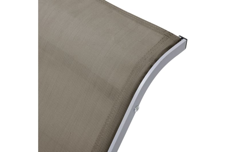 Solseng tekstil og aluminium gråbrun - Taupe - Solsenger & solvogner